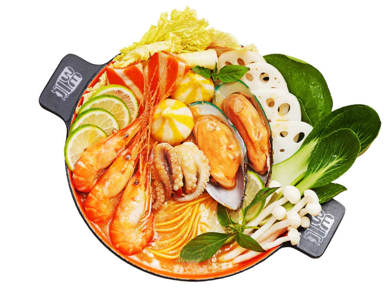 Seafood hotpot with mussels & shrimp at Zhangliang Malatang Spicy Hotpot, a Hot Pot Restaurant in National City