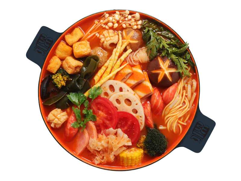 Vegetarian hotpot with tofu & veggies at Zhangliang Malatang Spicy Hotpot, a Hot Pot Restaurant in National City